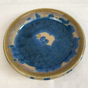 Phil Morgan Salt Glaze Crystalline Pottery Plate Dish Vintage Handmade Trinket